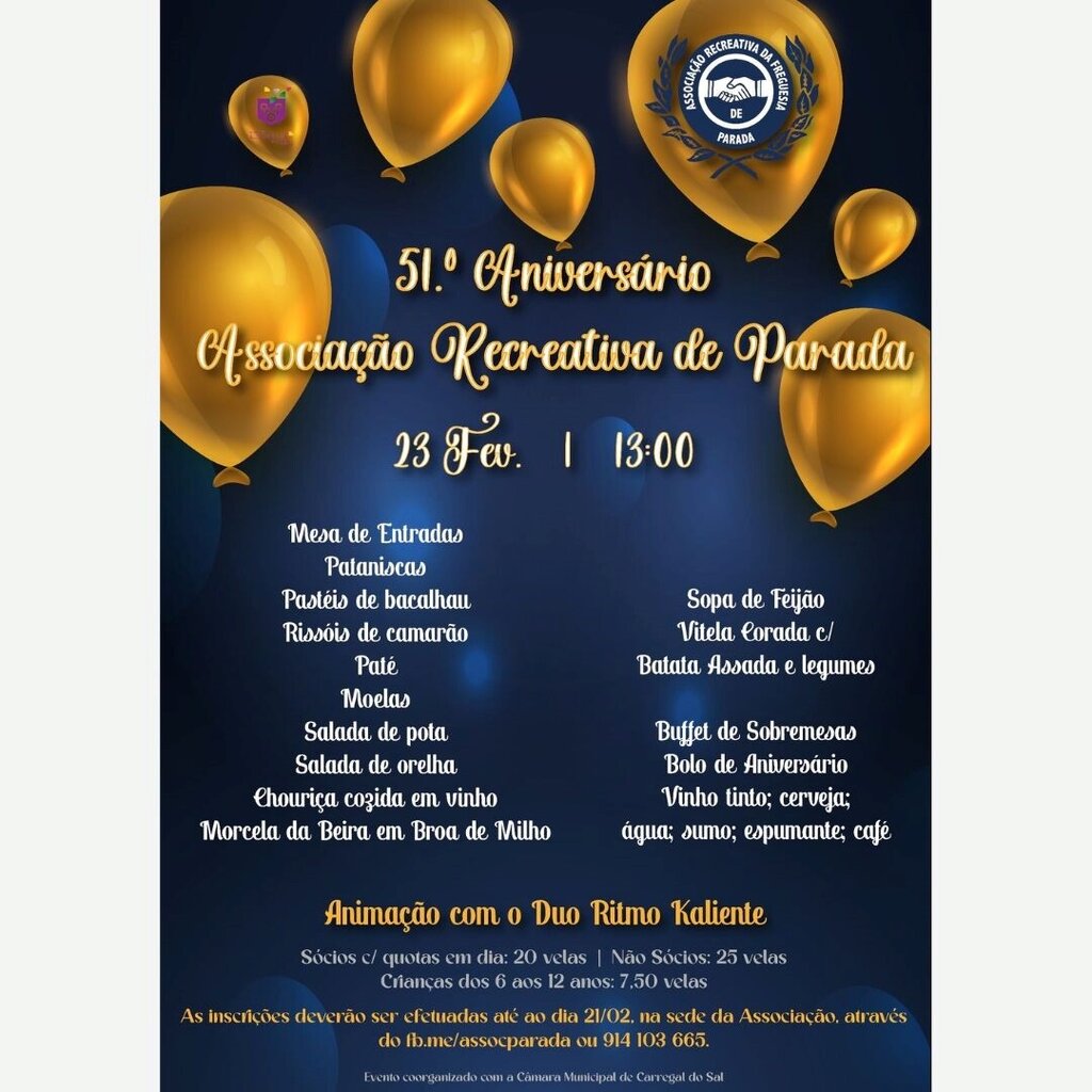 51º Aniversário - Associação Recreativa de Parada