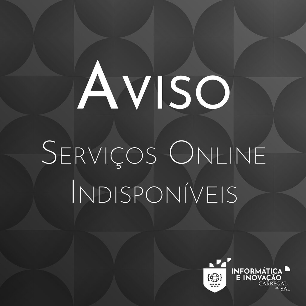 Aviso - Serviços Online indisponíveis