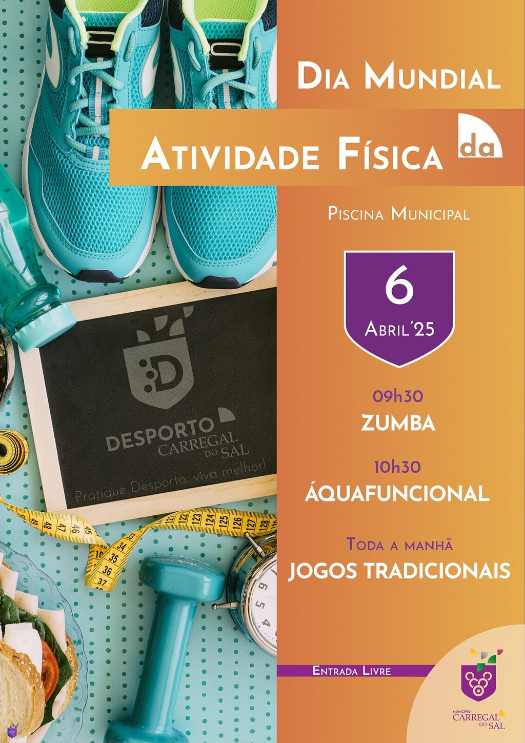 Dia Mundial da Atividade Física será assinalado nas piscinas municipais