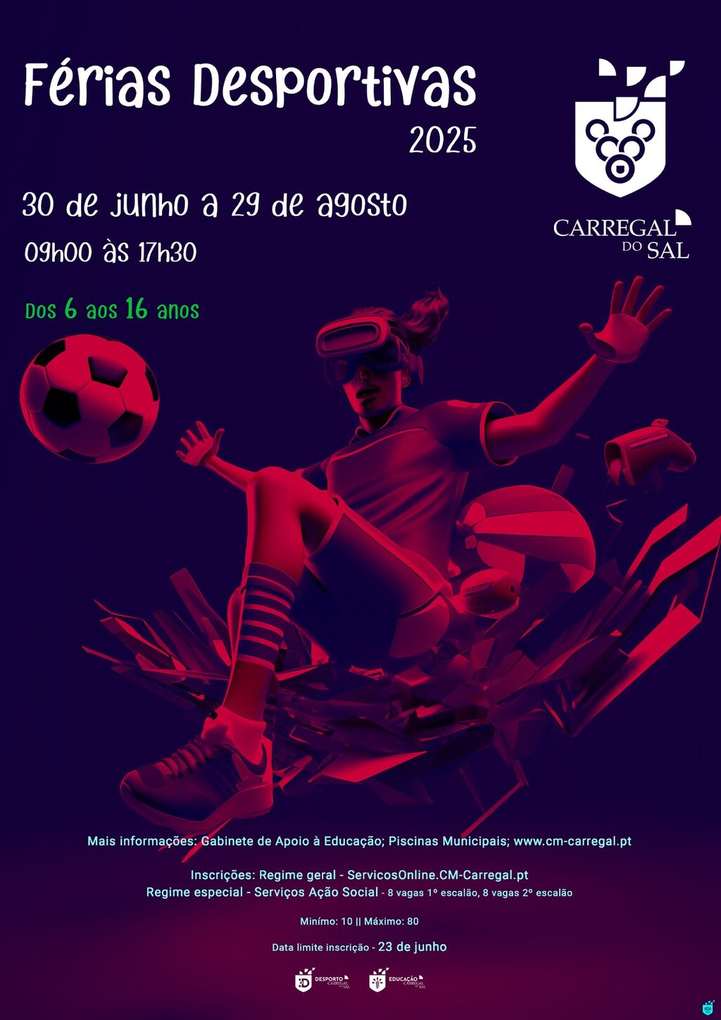 Alteração cronograma | Férias Desportivas Municipais – Verão 2025