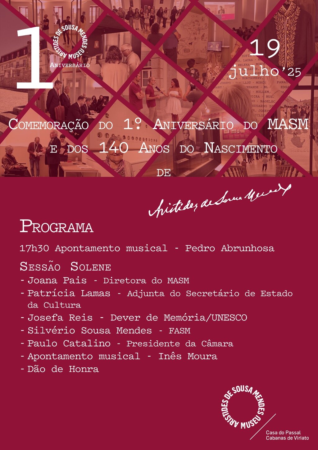 Celebração do 1.º Aniversário do Museu Aristides de Sousa Mendes