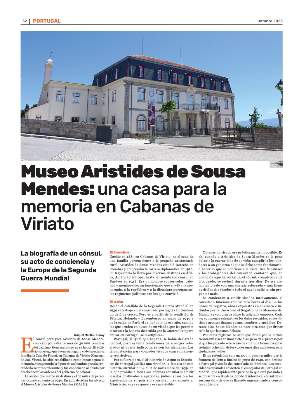 Museu Aristides de Sousa Mendes volta a ser notícia lá fora   