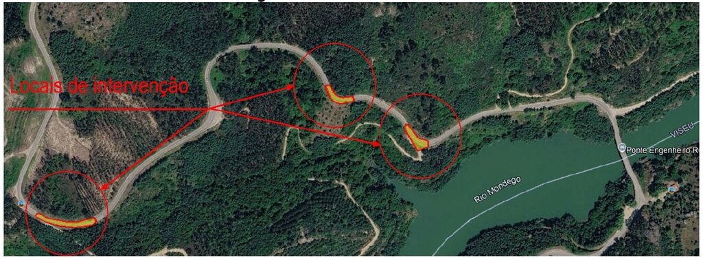 Localiza&ccedil;&atilde;o das zonas a intervir